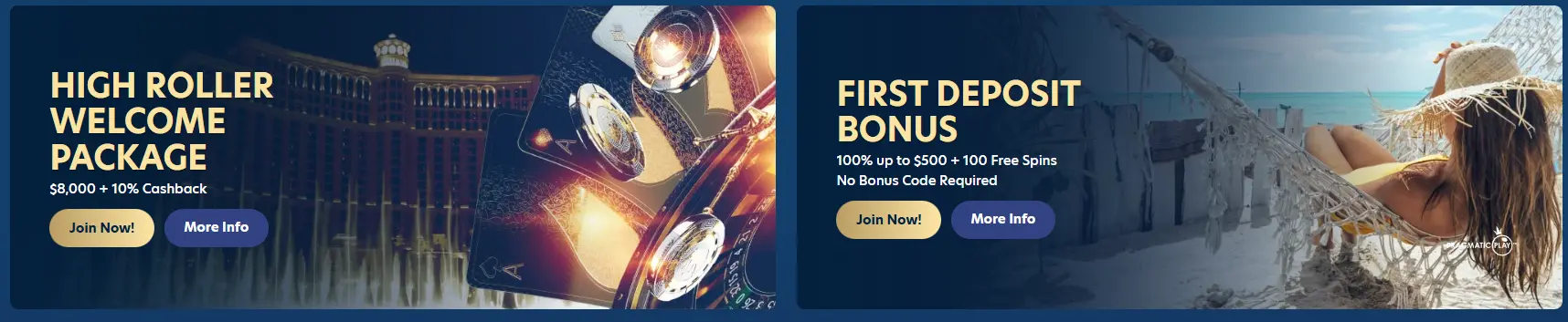 Casino promo, welcome bonus and casino bonus offers LUCKY DREAMS