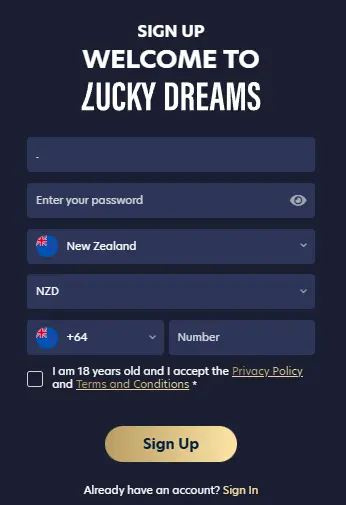 How to Create a Casino Account at LUCKY DREAMS